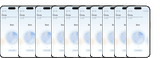 Row of overlapping Sand app screens