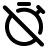 Timer with slash icon